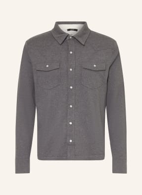Reiss Strickhemd Ledger Comfort Fit grau