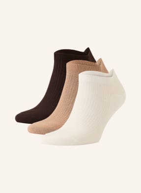 Reiss 3 Páry Ponožek Callie tmavě hnědá / velbloudí / krémová