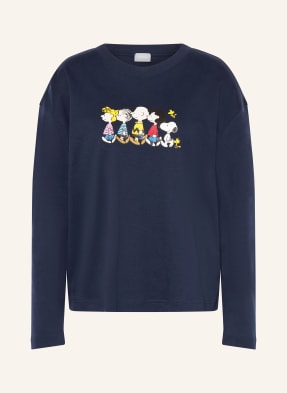 Mey Spací Košile Série Mey × Peanuts tmavě modrá