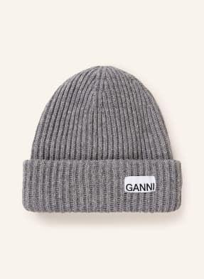 Ganni Mütze grau