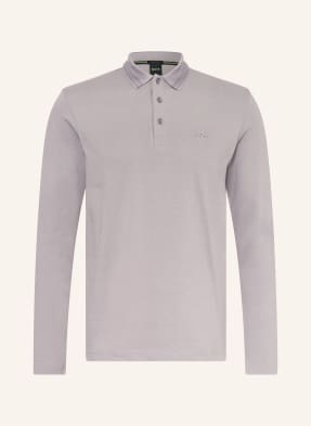 Boss Piqué-Poloshirt Plisy Regular Fit grau