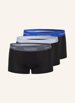 Calvin Klein 3er-Pack Boxershorts Icon Cotton Stretch Low Rise blau