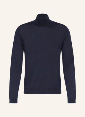 Boss Rollkragenpullover Musso blau