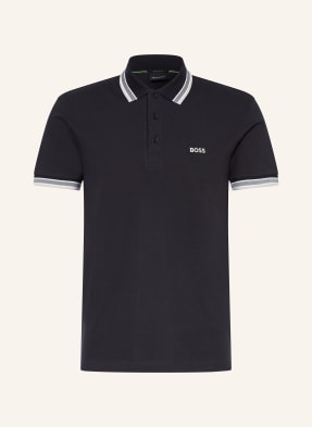 Boss Piqué-Poloshirt Paddy Curved Regular Fit blau