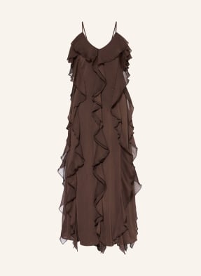 Mrs & Hugs Kleid Mit Volants braun