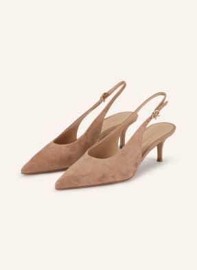 Gianvito Rossi Slingpumps S Otevřenou Patou Robbie světle hnědá