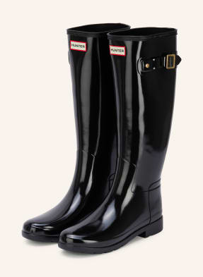 Hunter Gumové Holínky Refined Tall černá