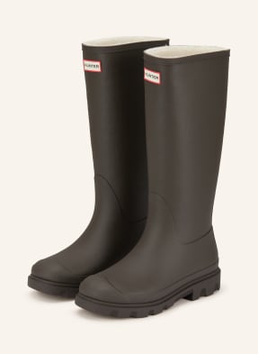 Hunter Kozačky Downpour Tall Insulated hnědá
