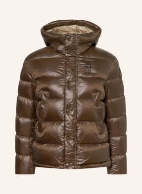 Blauer Peříová Bunda Clipper tmavě hnědá