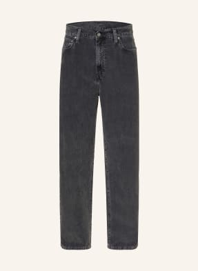 Carhartt Wip Manšestrové Kalhoty Aaron Regular Fit tmavě šedá