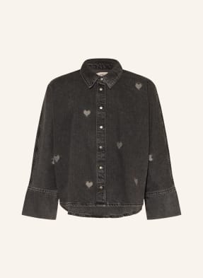Only Jeansbluse schwarz