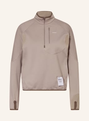 Satisfy Běžecké Tričko Ghostfleece™ Half Zipp šedá