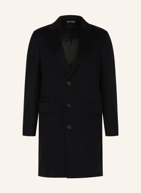 Zegna Vlněný Kabát černá