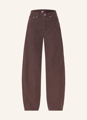 Tommy Jeans Džíny Barrel Ella tmavě hnědá