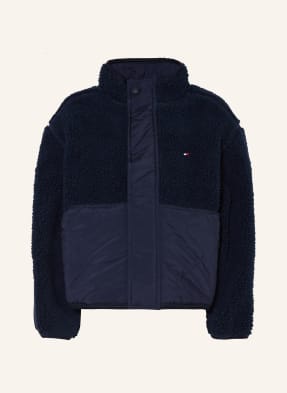 Tommy Hilfiger Teddyfellová Bunda tmavě modrá