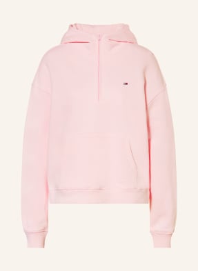 Tommy Jeans Mikina S Kapucí světle růžová