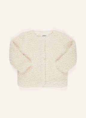 S.Oliver Red Teddyfell-Jacke Mit Glitzergarn weiss