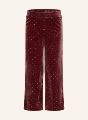 S.Oliver Red Samthose Mit Schmucksteinen rot