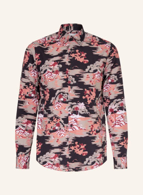 Joop! Jeans Košile Hansen Casual Fit tmavě modrá / černošedá / lososová