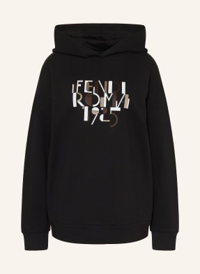 Fendi Oversized Mikina S Kapucí černá