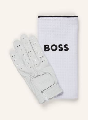 Boss Set Tohmas: Golfhandschuh Und Mikrofasertuch weiss