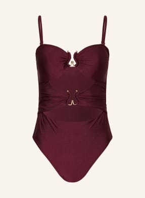 Mrs & Hugs Bandeau-Badeanzug Mit Cut-Outs lila