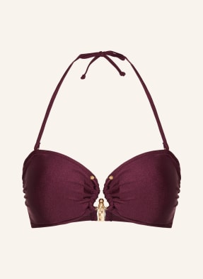 Mrs & Hugs Bandeau Bikiny Top tmavě červená