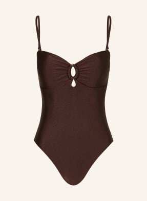 Mrs & Hugs Bandeau-Badeanzug Mit Cut-Outs braun