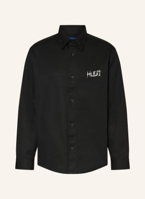 Hugo Převlečná Košile Ebolt černá / bílá