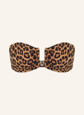 Melissa Odabash Bandeau Bikiny Prague hnědá / černá