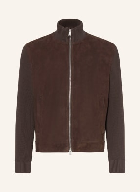 Boss Lederjacke Maven braun