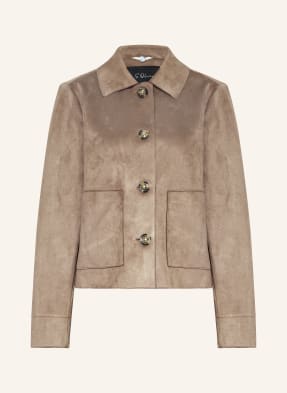S.Oliver Black Label Sako V Koženém Vzhledu černošedá