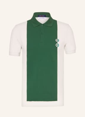 Fred Perry Piqué Polokošile režná / tmavě zelená