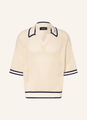 dsquared2 Strick-Poloshirt weiss