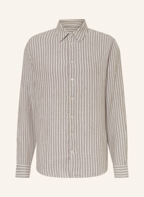 Juvia Mušelínová Košile Regular Fit khaki / bílá