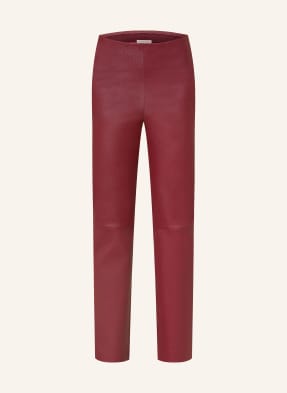 By Malene Birger Kožené Kalhoty Florentina tmavě červená