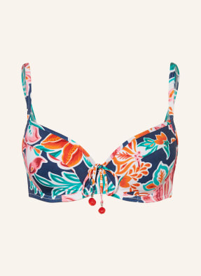 Lidea Bikini Top S Kosticemi Petal Patch tmavě modrá / oranžová / tmavě zelená