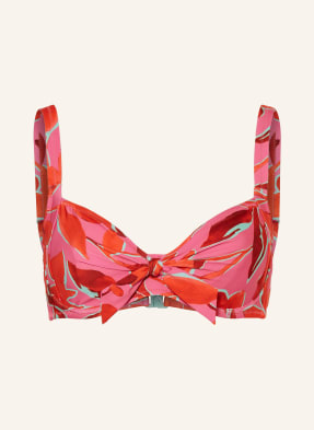 Lidea Bikiny S Ramínky Fused Florals růžová / červená / mátová