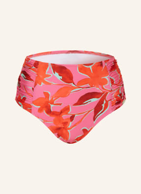 Lidea Bikiny S Vysokým Pasem Fused Florals růžová / červená / mátová