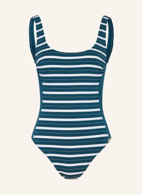 Lidea Plavky Strive Stripe petrolejová / stříbrná / bílá
