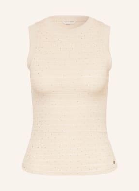 Guess Top Francine Mit Schmucksteinen beige