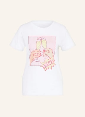 Guess T-Shirt Mit Schmucksteinen weiss