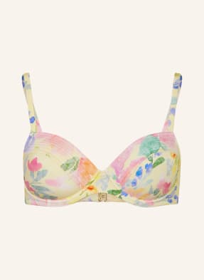 Maryan Mehlhorn Bikini Top S Kosticemi Floressence tmavě žlutá / světle růžová / zelená