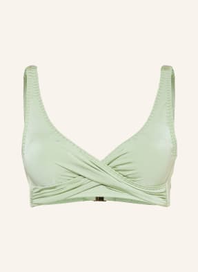 Watercult Bustier Bikiny Crafted Essentials S Překříženým Výstřihem světle zelená