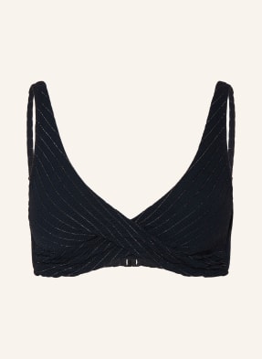 Watercult Bustierové Bikiny Afterlight S Třpytivou Přízí černá / stříbrná