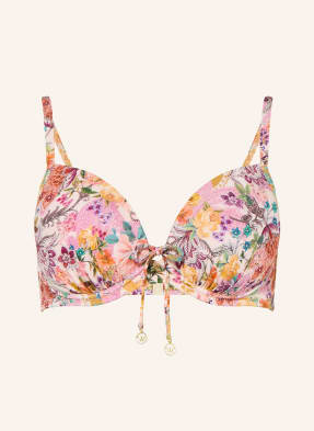 Watercult Bikini Top S Ramínky Pretty Boho růžová / fialová / tmavě oranžová