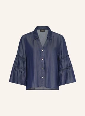 S.Oliver Black Label Blůza V Džínovém Stylu S 3/4 Rukávy tmavě modrá