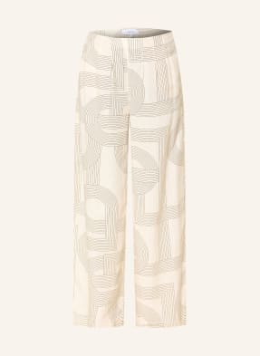 Comma Marlenehose Mit Leinen weiss