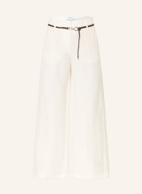 Comma Marlenehose Mit Leinen weiss