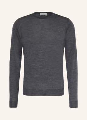 John Smedley Svetr Z Merino Vlny tmavě šedá
